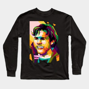 Tomas Brolin In Wpap Pop Art Long Sleeve T-Shirt